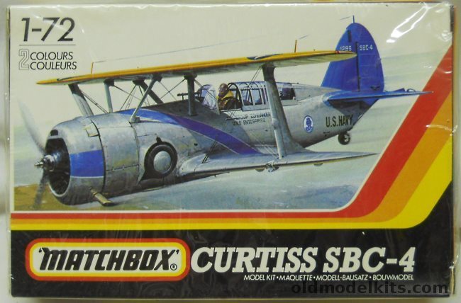 Matchbox 1/72 Curtiss SBC-4 Helldiver - US Navy USS Enterprise Group Commander 1940 or RAF Cleveland 1 'A' Flight 24 Sq Hendon 1940 - (SBC4), PK-35 plastic model kit